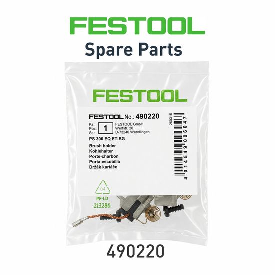 FESTOOL Brush Holder with Carbon Brushes PS 300 EQ Spare Part