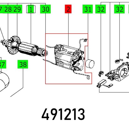 FESTOOL Stator BS 75 E 230V Belt Sander Spare Part