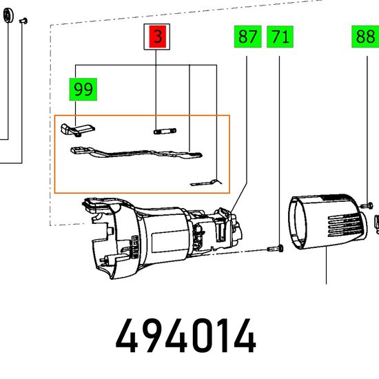FESTOOL Switch Linkage DF 500 Q DOMINO Joining Machine Spare Part