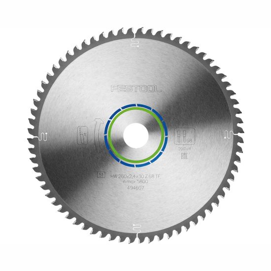 Saw Blade Hw 260 X 2,4 X 30 Tf68 Tct Circular Saw 68t