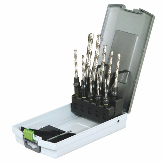 FESTOOL HSS D3-10 CE/10 CENTROTEC HSS Metal Drill Bit Set 3&ndash;10mm 10 Piece