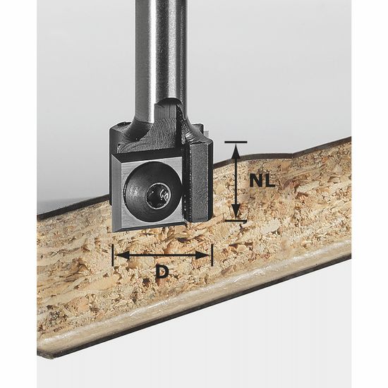FESTOOL S8 HW D19 12x12 KL OFK Edge-Trimming Cutter with Reversible Blade 19mm