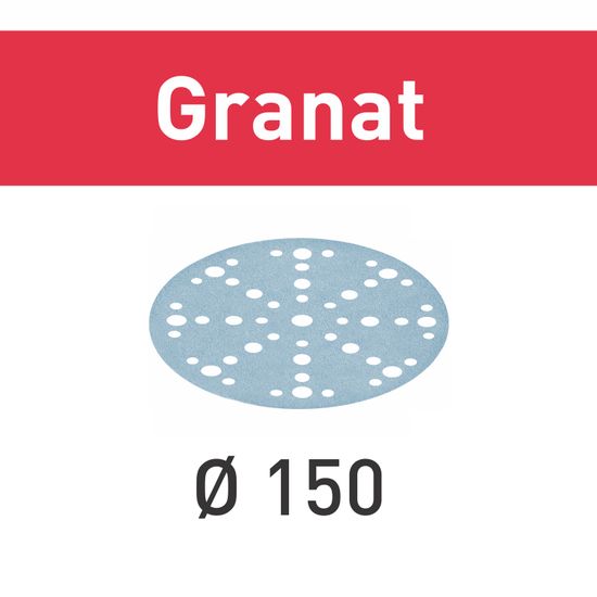 FESTOOL Granat STF D150/48 P500 150mm Sanding Discs 100 Pack