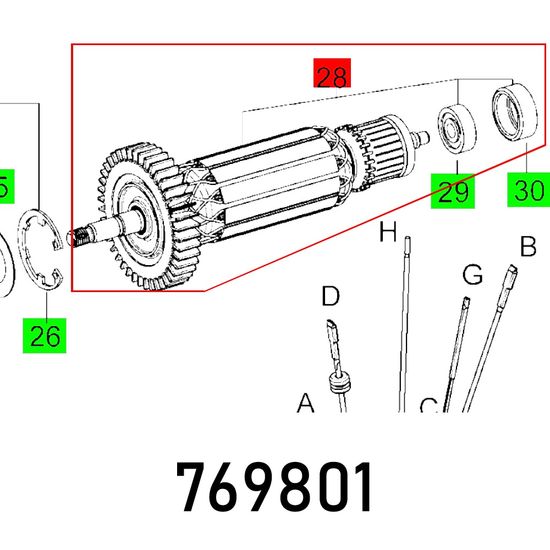 FESTOOL Balanced Rotor AG 125-14 D Angle Grinder Spare Part