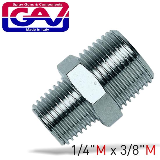 Taper Reducer Nipple 1/4 X 3/8 M/m