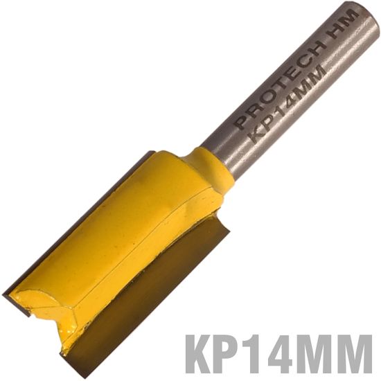 Straight Bit 14mm X 25mm Cut 2 Flute Metric 1/4' Shank