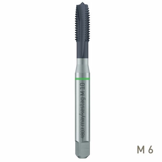Hssco Machine Tap M 6 Din 371 B S/p. Green Ring Alunit