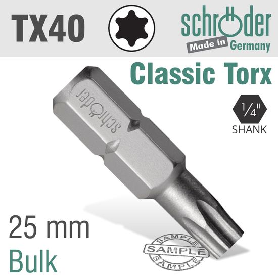 Torx Tx 40 Classic Bit 25mm