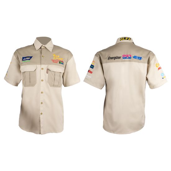 Vermont Mens Bush Shirt Khaki 100% Cotton Small