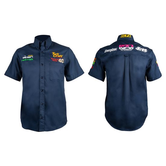 Vermont Mens Cotton Shirt Navy Blue Small