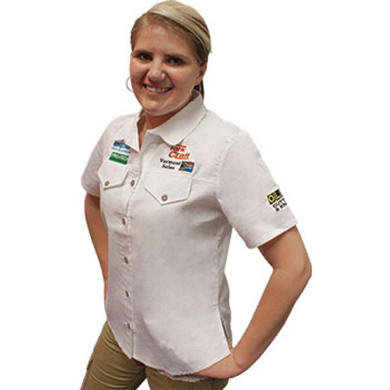 Vermont Ladies Cotton Shirt White Medium