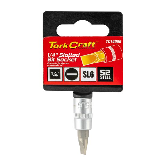Socket Bit 1/4"dr Slotted Sl6 S2 Material