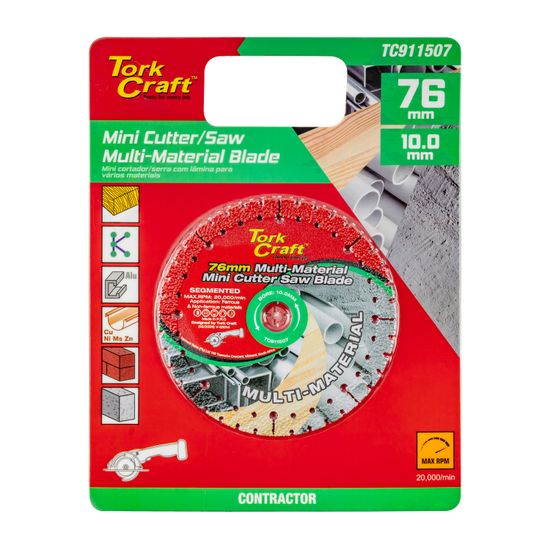 Multi Material Cutting Blade 76mm X 10mm Mini Cutter Saw
