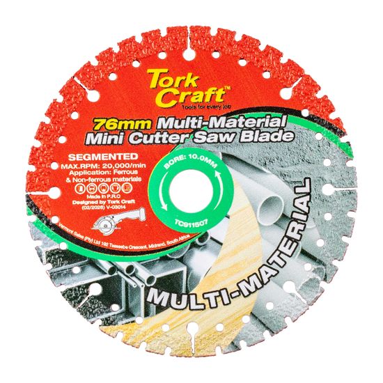 Multi Material Cutting Blade 76mm X 10mm Mini Cutter Saw