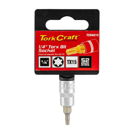 Socket Bit 1/4"dr Torx T15 S2 Material
