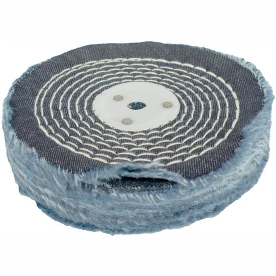 Colour Buff/mop 150mm X 2 Section X 30mm Thick 1/2' Hole