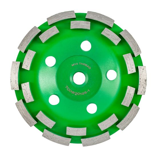Diamond Grinding Cup Wheel 125mm X M14 Dbl Row Closed Pressed Contract