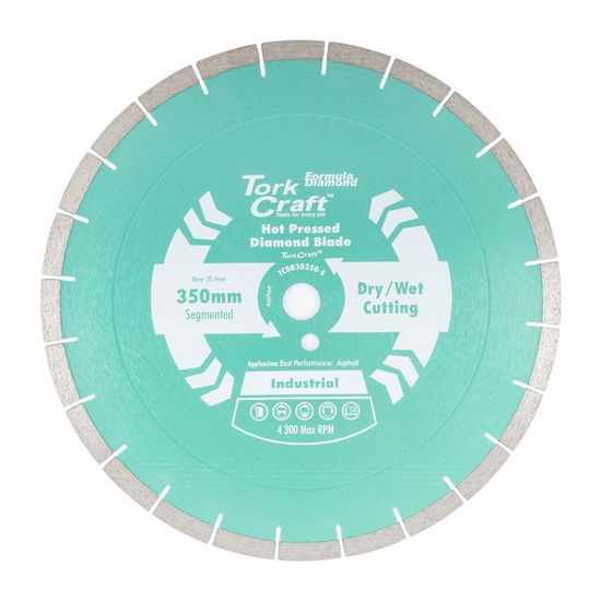 Diamond Blade 350x25.4mm Asphalt Hot Pressed Segmented Tar