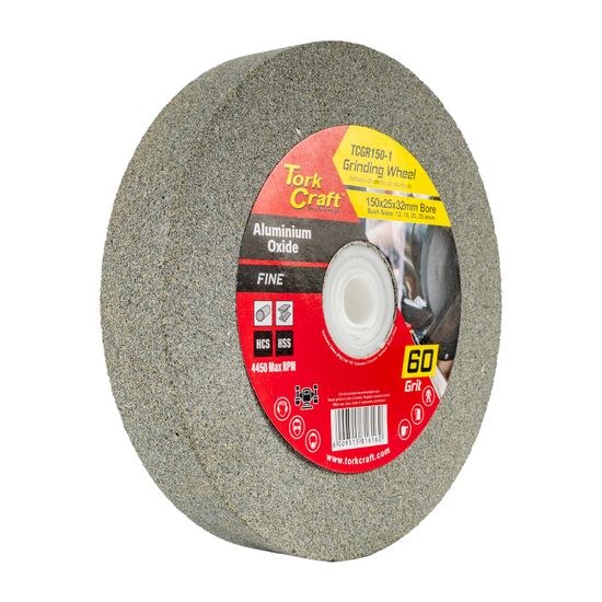 Grinding Wheel 150x25x32mm Bore Fine 60gr W/bushes For Bench Grinder