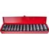 15pc 1/2' Dr Imp Socket Set(10 - 27 + 2 X Adaptors 3/8x1/2 & 1/2x3/8 )