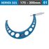 Outside Micrometer 175-200mm 0.007mm Acc. 0.01mm Grad.