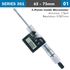 Dig. 3 Points Inside Micrometer 62-75mm 0.005mm Acc. 0.001mm Res.