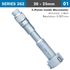 3 Points Inside Micrometer 20-25mm 0.004mm Acc. 0.005mm Grad.