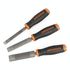 Rasp & Chisel 3pc Set 12,19, 25mm With Metal Striking End Cap 150mm