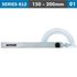 Protractor 150x 200mm 180 Deg. 0.3 Deg Acc. 1 Deg. Grad.