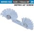 Pitch Gauge 0.25-7mm 24 Leaves Metric 60deg. Screw 0.07mm Acc.