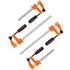 Jorgensen Medium Duty Steel Bar Clamp 4pc Set 2 X 150mm & 2 X 305mm