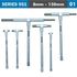 Telescopic Gauge Set 6pc Satin Chrome Finish