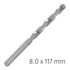 ALPEN Pro Hss 8mm Drill Din 338 Rn 135 Split Point Plastic Wallet