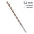 Timber Twist 6mm X 250 Long Wood Drill Bit Sleeved