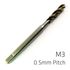 Machine Tap Cobalt 3mm Spiral Fluted In Pouch 0.5mm Pitch