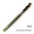 Machine Tap Cobalt 4mm Spiral Fluted In Pouch 0.7mm Pitch