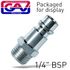 Connector German 1/4'male 2 Packaged