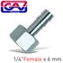 Hose Adaptor 1/4f X 6mm