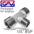 T Connector 1/4'fmf Packaged
