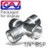 4 Way Connector 1/4'ffff Packaged