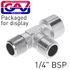 T Connector 1/4'mmf Packaged