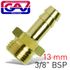 Brass Hose Tail 3/8 M X13mm