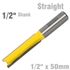 Straight Bit 1/2' X 50mm Cut 2 Flute 1/2'shank