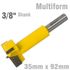 Hinge Bore Bit 35mm X 92mm 3/8' Shank