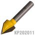 V-groove 1/2' X 5/8' 60 Degree 1/4' Shank