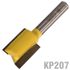 Straight Bit 5/8' (15.9mm) X 3/4'(19mm) Two Flute 1/4' Shank