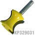 External Bull Nose 1' (24.4mm) X 3/4' Half Radius Radius 3/16' 1/4' S