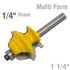 Classical Multi Form Bit 1 1/4' X 1' 1/4 Shank