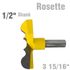 Rosette Bit 84mm (3 15/16'cutting Diameter) 1/2' Shank