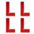 Plastic Square Abs 80x50x12mm 4pc